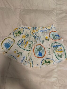 Fashion Nova White Tropical Linen Shorts